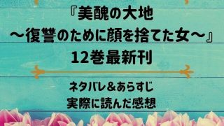 「美醜の大地～復讐のために顔を捨てた女～」12巻最新刊のネタバレ記事アイキャッチ