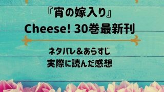 「宵の嫁入り」Cheese! 30巻最新刊のネタバレ記事アイキャッチ