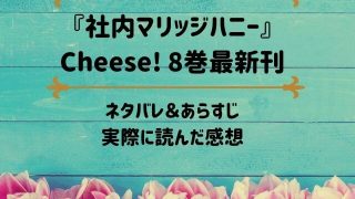「社内マリッジハニー」Cheese! 8巻最新刊のネタバレ記事アイキャッチ